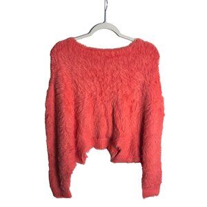 Free People One Crilla Fuzzy Slouchy Pullover Sweater Women's Size XS